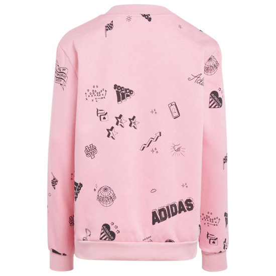Adidas Παιδικό φούτερ Brand Love All Over Print